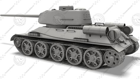 3d Model Of Soviet Tank T 34 85