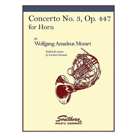 Concerto No 3 K447 Horn Arranged By Lorenzo Sansone EBay