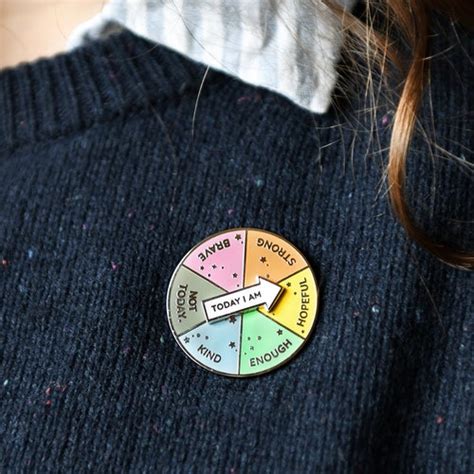 Spinning Today I Am Enamel Pin Badge Positive Etsy Uk