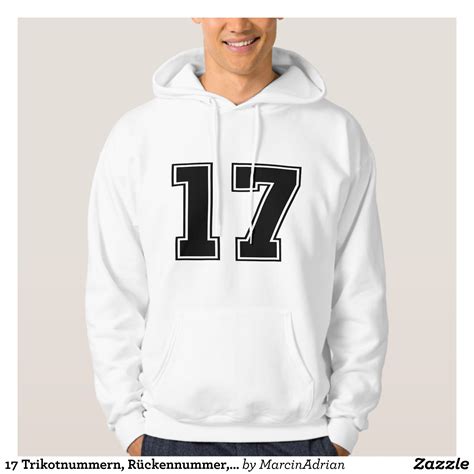 17 Tricode numbers, return number, Jersey Number Hoodie | Zazzle ...