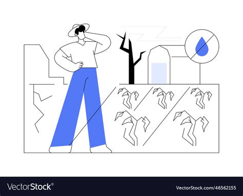 Desertification and drought abstract concept Vector Image