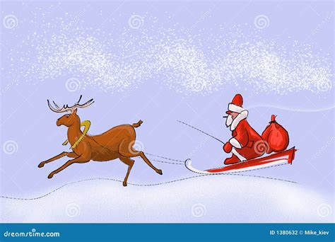 Santa Claus In A Sledge Stock Photography Image 1380632