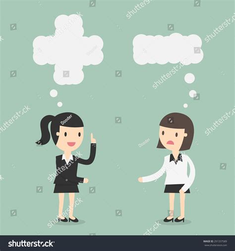 Positive Negative Thinking Business Concept Cartoon Stock Vector ...