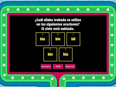 Elije La S Laba Trabada Correcta Concurso De Preguntas