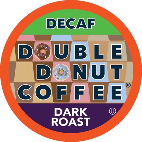 Double Donut Decaf Dark Roast Coffee Pods, Bold Blend, Keurig K Cups