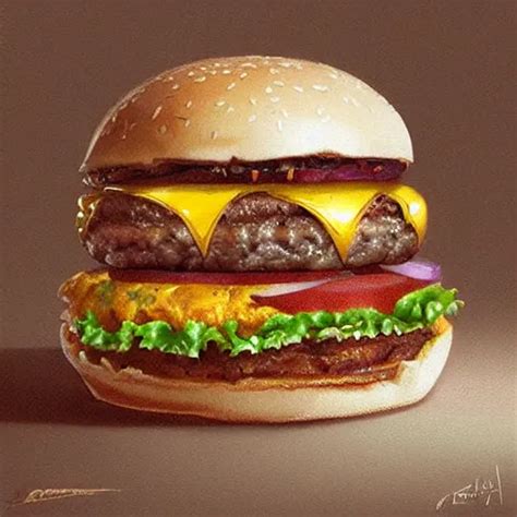 A Burger With A Crown Digital Art Ultra Stable Diffusion OpenArt