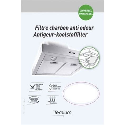 Filtre Hotte Temium Filtre Charbon Anti Odeur Universel D Coupable