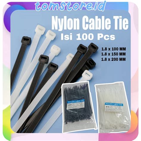 Jual TOMSTORE ID Kabel Ties 100pcs Kabel Tis Cable Ties Tali Ties