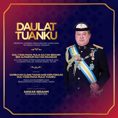 Anwar congratulates Johor Sultan on his 65th birthday