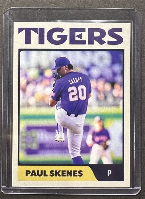 2023 Paul Skenes MLB Baseball Rookie Card LSU Tigers CWS MLB Draft 1