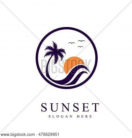 Sunset Logo Design Vector & Photo (Free Trial) | Bigstock