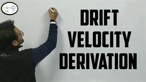 Drift Velocity Derivation 12 Physics Important Derivations Youtube