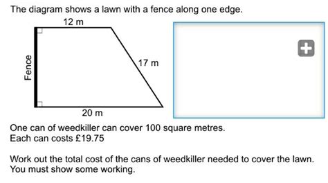 Solved The Diagram Shows A Lawn With A Fence Along One Edge One Can