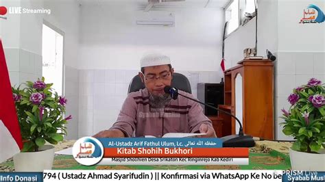 Live Now Kitab Shohih Bukhori Al Ustadz Arif Fathul Ulum Lc