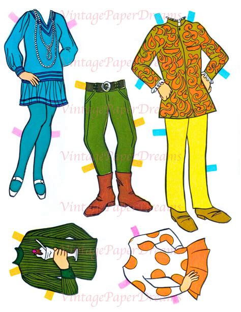 Vintage Paper Doll Printable Pdf The Archies Paper Dolls 1969 60s 1960s