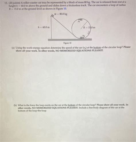 Solved Points A Roller Coaster Car May Be Chegg