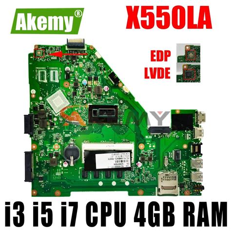 93l X550la Laptop Motherboard I3 4th Gen I5 4th Gen I7 4th Gen Cpu 4gb Ram For Asus X550ld X55