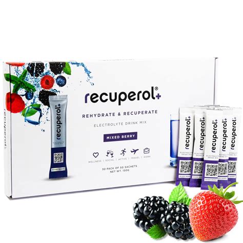 Buy RecuperolRehydration & Recovery Electrolytes Powder Drink Mix, 30