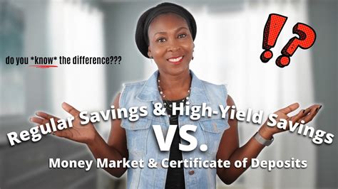 Regular Savings Vs High Yield Savings Vs Money Market Vs Cd⎟4 Types Of