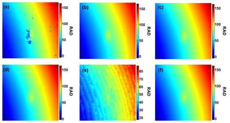 shows the unwrapped phase maps obtained from the six different ... 