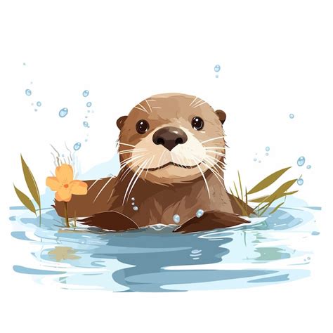 Premium Vector Cute Otter