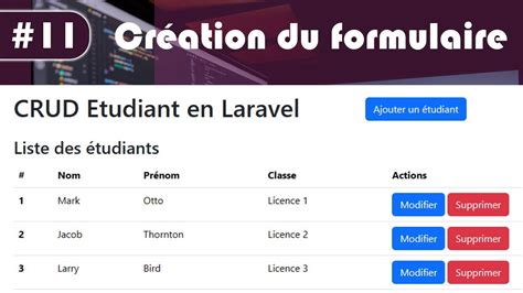 D Buter Avec Le Framework Laravel Cr Ation D Un Formulaire