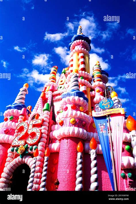 Walt Disney World Florida 25th Anniversary celebration Cinderella s Castle Stock Photo - Alamy