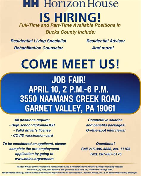 Horizon House, Inc - Bucks County! We're heading your way for a Horizon