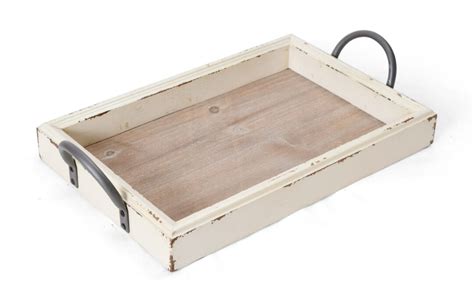 Fabulous Farmhouse Trays You Will Love White Wood Tray Wilshire