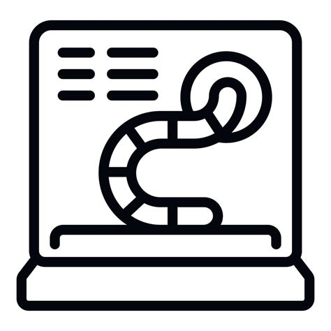 Internet worm icon outline vector. Cyber data 16611254 Vector Art at ...