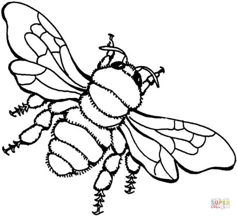 Realistic Bee Coloring Pages Coloring Pages