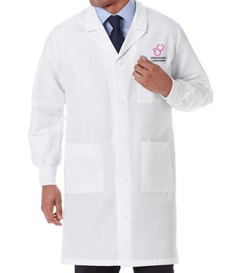 Fluid Resistant Lab Coat Personalized Long Lab Coat Doctor Lab Coat