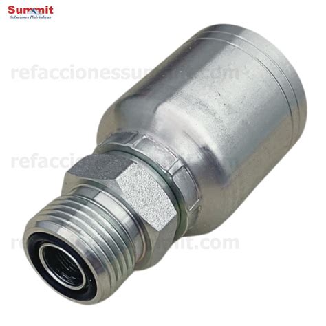 Conector Recto Rosca Cara Plana Macho 1 2 Manguera 5 8 R1 Y R2