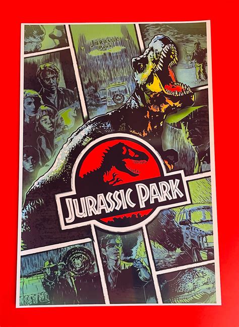 Jurassic Park Postcards Poster Visual Print