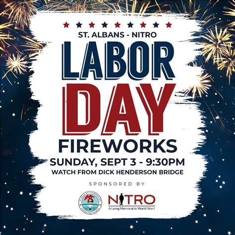 St. Albans Nitro Labor Day Fireworks Spectacular Set for September 3 ...