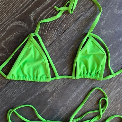 Neon Green Scrunch Butt Bikini Gem
