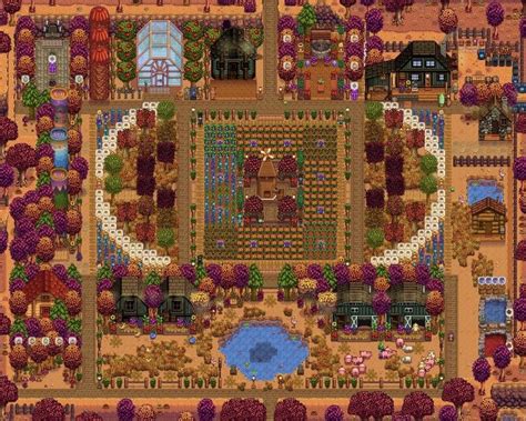 My Standard Farm Layout Year 4 🍁 Stardew Valley Layout Stardew