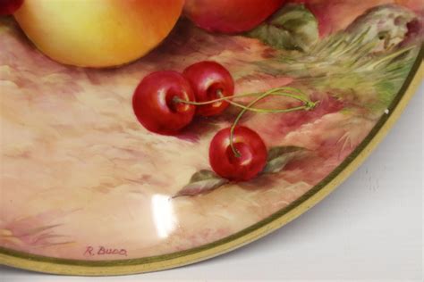 English Royal Worcester Fruit Hand Painted Cabinet Plate T By R Budd