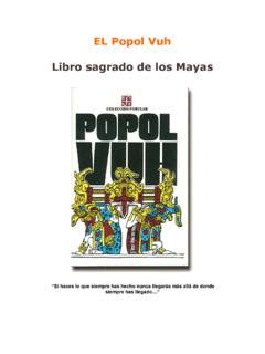 El Popol Vuh Libro Sagrado De Los Mayas El Popol Vuh Libro Sagrado De