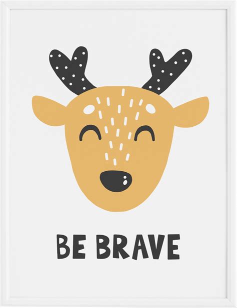 Plakat Be Brave 70 X 100 Cm Follygraph FBBEB70100 Fabryka Form