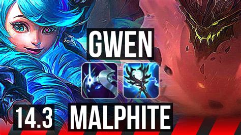 GWEN Vs MALPHITE TOP 8 Solo Kills 800 Games 10 2 2 Dominating