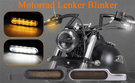 Jmtbno Motorrad Blinker Led Chrom Lichter Lauflicht Tagfahrlicht