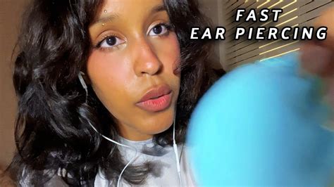 Asmr Fast Ear Piercing Shop Youtube