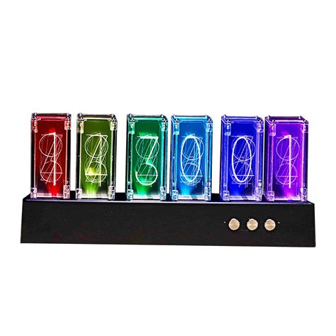 Buy Auroglint Technology Desktop Nixie Tube Clock Rgb Glow Tube Clock