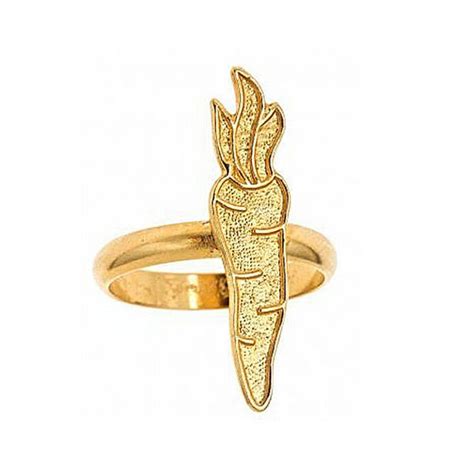 One Carrot Ring- 14k gold plated ring a play on a one carat ring. Fun ...