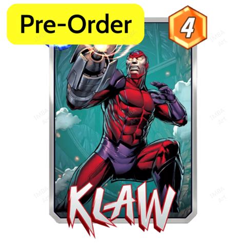 Pre Order Klaw 3d Marvel Snap Card Imba Art 3d Paper Custom