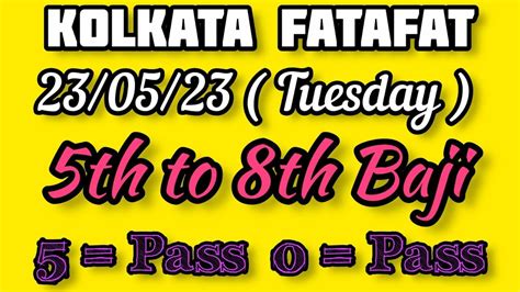 23 05 23 Kolkata Fatafat Tips Today Kolkata Fatafat Free Tips Today