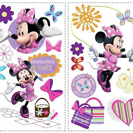 Minnie Bow Tique Peel Stick Wall Decals Peel And Stick Decals The