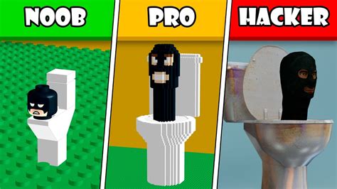 Lego Skibidi Mask Toilet Man Noob Pro Hacker Skibidi Toilet Youtube