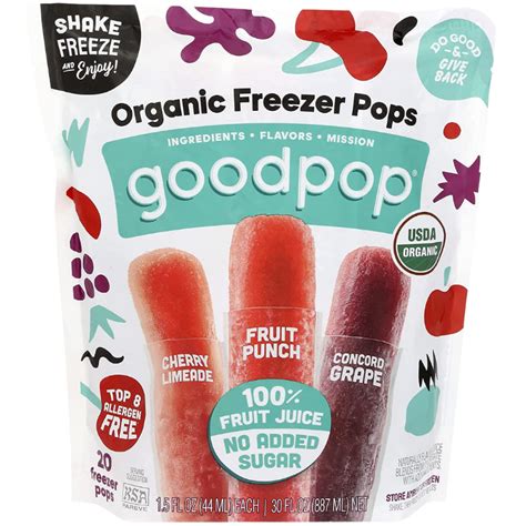 Organic Freezer Pops 20 Ct — Natures Warehouse